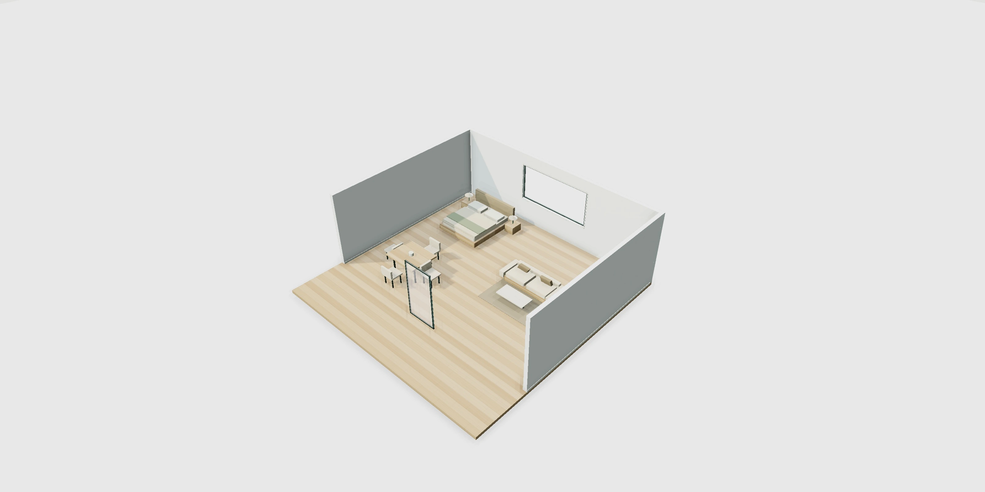 Furnished villa concept created in the GreenShift 3D concept studio