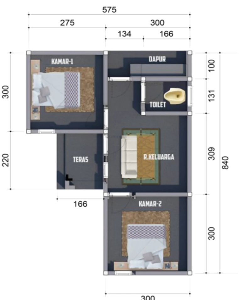 36 m² / Layout study — FAD design study